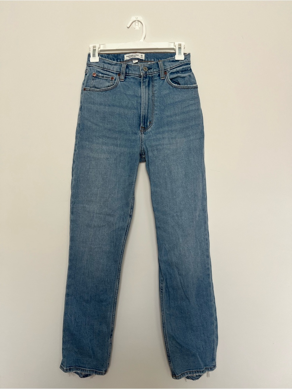 Abercrombie & Fitch Curve Love Ankle Straight Ultra High Rise Jeans